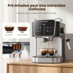 Airmsen Café Moulu - Machine à expresso, 20 bars, 1,8 L, 850 W – Image 2