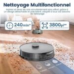 Airrobo L50+ - Aspirateur robot laveur avec station, 10 000 Pa, 5200 mAh, 240 min – Image 3