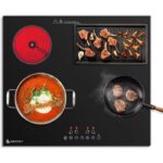Amzchef 4 Foyers de 9 - Plaque à induction, 4 foyers, 52 cm, 7300 W