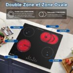 Amzchef 4 Foyers de 9 - Plaque à induction, 4 foyers, 52 cm, 7300 W – Image 3