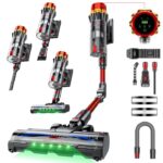 Inlong ZV13 Tube Pliable 180° - Aspirateur balai sans fil, 80 kPa, 80 min, 75 dB(A)