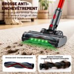 Inlong ZV13 Tube Pliable 180° - Aspirateur balai sans fil, 80 kPa, 80 min, 75 dB(A) – Image 4