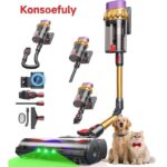 Konsoefuly 125000 t/min - Aspirateur balai sans fil, 650 AW, 70 min, 85 dB(A)