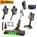 Lamzien V8 Max - Aspirateur balai sans fil, 45 000 Pa, 45 min, 60 dB(A)