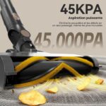 Lamzien V8 Max - Aspirateur balai sans fil, 45 000 Pa, 45 min, 60 dB(A) – Image 2