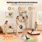 Lamzien V8 Max - Aspirateur balai sans fil, 45 000 Pa, 45 min, 60 dB(A) – Image 3
