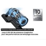 Samsung VS70H25XLT - Aspirateur balai sans fil, 250 AW, 87 dB(A) – Image 3