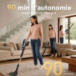 Buture FIL-180AW-90MIN-TUBE - Aspirateur balai laveur, 80 000 Pa, 90 min, 60 dB(A) – Image 4