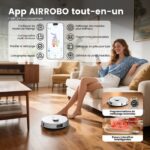 Airrobo L60+ - Aspirateur robot laveur avec station, 12 000 Pa, 5200 mAh, 240 min – Image 2