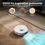 Airrobo L60+ - Aspirateur robot laveur avec station, 12 000 Pa, 5200 mAh, 240 min – Image 3