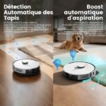 Airrobo L60+ - Aspirateur robot laveur avec station, 12 000 Pa, 5200 mAh, 240 min – Image 6