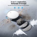 Laresar L10-ASPIRATEUR - Aspirateur robot laveur, 10 000 Pa, 2600 mAh – Image 5