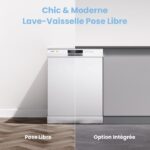 Comfee - Lave-vaisselle pose libre 60 cm, 12 couverts, 47 dB(A), classe D (8812) – Image 6