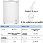 CHiQ FCF98DE - Congélateur coffre, 99 L, classe E, froid statique – Image 6