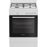 Indesit I6GGKMWF - Cuisinière à gaz, 4 feux, four 64 L, 60 cm, classe A