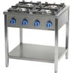 Stalgast L1300 - Cuisinière à gaz, 6 feux