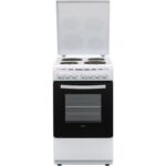 Proline PECNE55WH2 - Cuisinière électrique, 4 feux, four 55 L, 50 cm, classe A