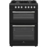 Continental Edison CECDF6060IBD - Cuisinière mixte, 4 feux, four 69 L, 60 cm, classe A