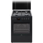 Continental Edison CECG60FCB1 - Cuisinière mixte, 4 feux, four 60 L, 59,8 cm, classe A