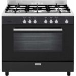 Glem GE 960 CMBK 2 - Cuisinière à gaz, 5 feux, four 109 L, 90 cm, classe A
