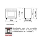 Glem GE960CMIX2 - Cuisinière à gaz, 5 feux, four 109 L, 90 cm, classe A – Image 5