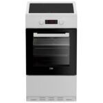 Beko FSM58301WC - Cuisinière induction, 3 feux, four 60 L, 50 cm, classe A