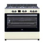 Continental Edison CECP9060CD - Cuisinière mixte, 5 feux, four 95 L, 89,7 cm, classe A