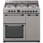 Continental Edison CECP903FIX - Cuisinière mixte, 5 feux, four 127 L, 90 cm, classe A