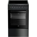 Beko FSS57100GAC - Cuisinière électrique, 4 feux, four 65 L, 50 cm, classe A