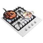 Oukaning Cuisinière à Naturel - Plaque de cuisson gaz, 4 foyers