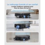 Ecovacs DEEBOT T80S - Aspirateur robot laveur avec station, 24 800 Pa, 6400 mAh – Image 4