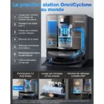 Ecovacs DEEBOT X11 OMNICYCLONE - Aspirateur robot laveur avec station, 19 500 Pa, 6400 mAh, 206 min – Image 4
