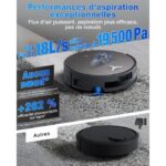 Ecovacs DEEBOT X11 OMNICYCLONE - Aspirateur robot laveur avec station, 19 500 Pa, 6400 mAh, 206 min – Image 8