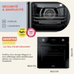 Rosieres RFC31P5874IP - Four vapeur encastrable, classe A, 2400 W – Image 4