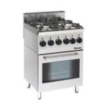 Bartscher Fourneau sur four à - Cuisinière mixte, 4 feux, 60 cm