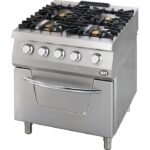 Afi Collin Lucy Fourneaux sur Four - Cuisinière à gaz, 4 feux, 80 cm