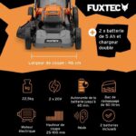 Fuxtec FX-E2RM46PROSET - Tondeuse sans fil, coupe 46 cm, jusqu'à 500 m² – Image 2