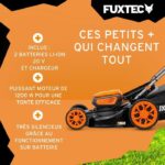 Fuxtec FX-E2RM46PROSET - Tondeuse sans fil, coupe 46 cm, jusqu'à 500 m² – Image 3