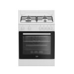 Beko FBG62121WD - Cuisinière à gaz, 4 feux, 60 cm, classe A
