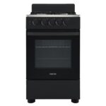 Proline PGC5050BK - Cuisinière à gaz, 4 feux, four 59 L, 50 cm, classe A