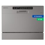 Gedtech GLV6T47SL - Lave-vaisselle pose libre 50 cm, 6 couverts, 47 dB(A), classe D