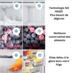 Gedtech GCB253NFBL - Réfrigérateur combiné, 253 L, classe E, No Frost – Image 3