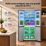 Gedtech GMP470IXT - Réfrigérateur multi-portes, 470 L, classe E, No Frost – Image 3