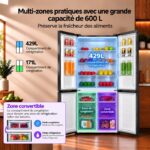 Gedtech GMP600IX - Réfrigérateur multi-portes, 600 L, No Frost – Image 3