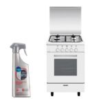 Glem 4 brûleurs blanc 50x60cm - Cuisinière à gaz, 4 feux, 90 cm