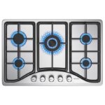 Iseasy 5 Feux - Plaque de cuisson gaz, 5 foyers, 50 cm