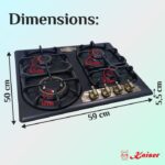 Kaiser Empire KG 6325 à - Plaque de cuisson gaz, 4 foyers, 60 cm – Image 3