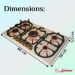 Kaiser KG 9325 ElfEm inière - Plaque de cuisson gaz, 5 foyers, 90 cm – Image 3