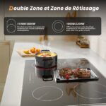 Karinear Encastrable - Plaque vitrocéramique, 5 foyers, 77 cm, 8400 W – Image 3