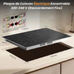 Karinear Encastrable - Plaque vitrocéramique, 5 foyers, 77 cm, 8400 W – Image 4